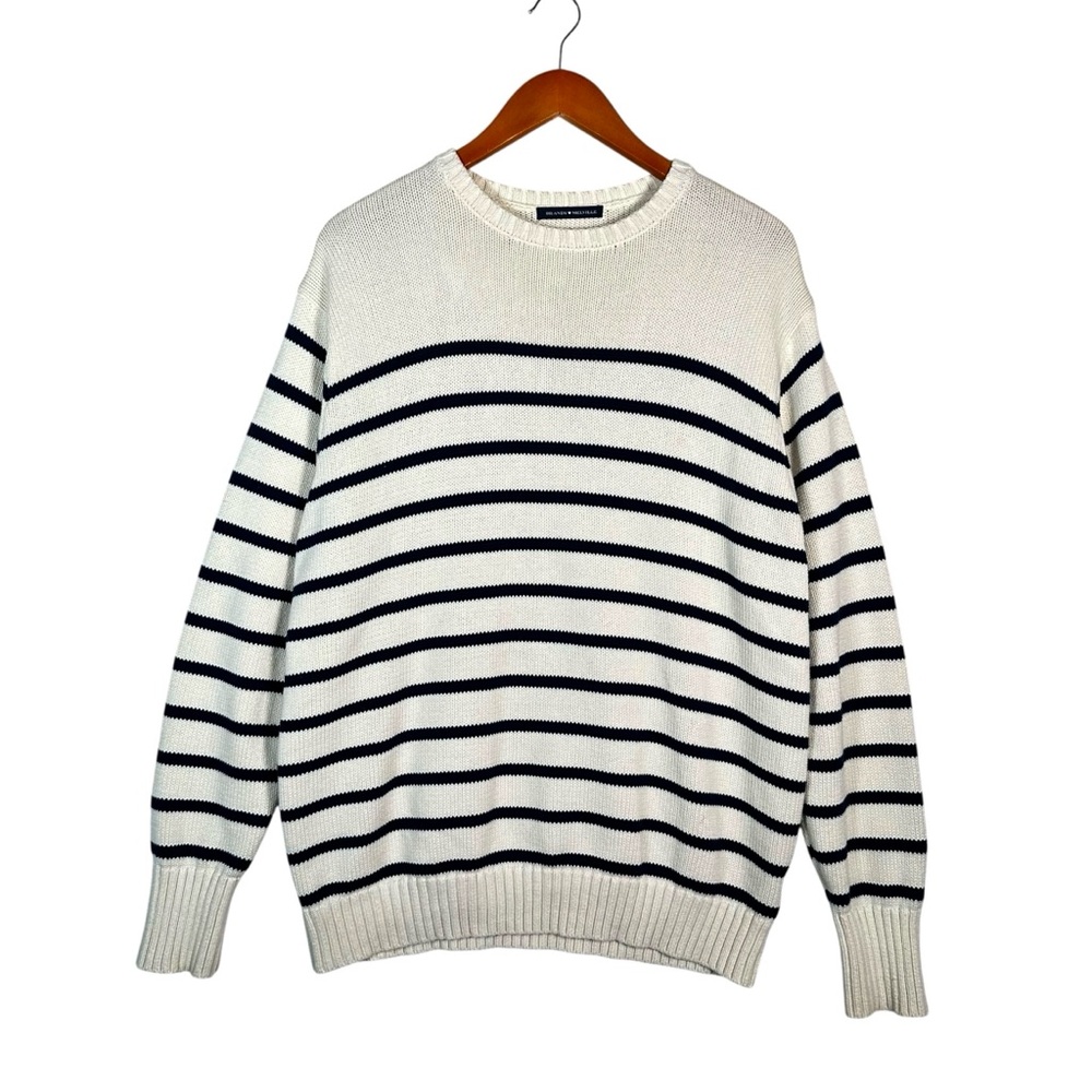 BRANDY MELVILLE Oversized Knit Sailor Chic Thin Stripe Sweater